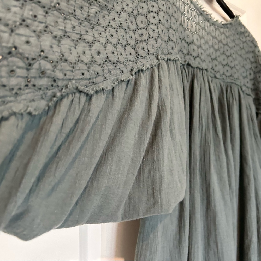 FP Movement by Free People Teal Button-Up Blouse - Picture 4 of 8